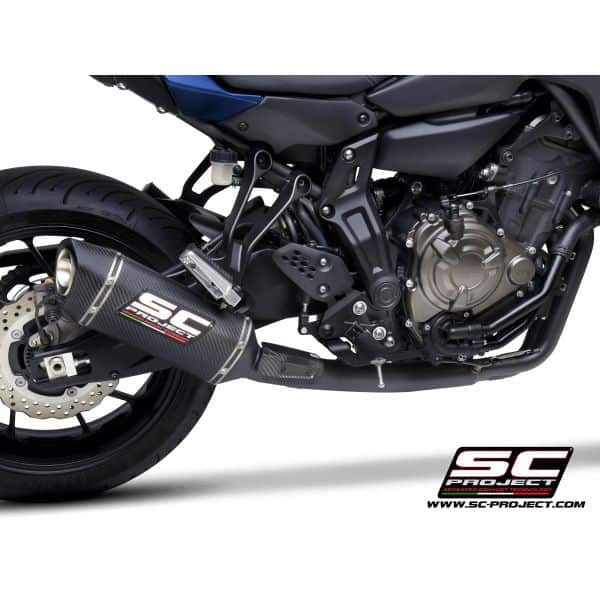 Full 2-1 stainless steel exhaust system, matte black painted, with SC1-S carbon muffler - Afbeelding 4