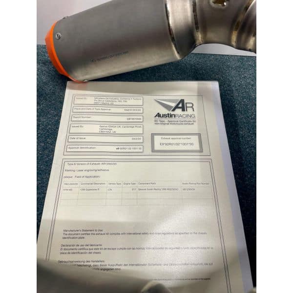 Austin Racing RS22 UNDERSEAT EU HOMOLOGATED SLIP-ON - Afbeelding 12