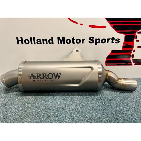 BLESS Nº48 Presuture　Triangle Muffler Bike Triangle Exhaust Silencer Long Straight (Black/Silver)